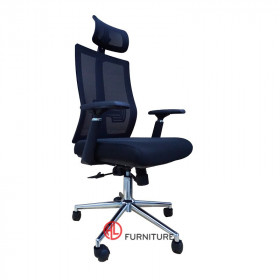 Ghế văn phòng chân xoay có tựa đầu HL-122A Ghế văn phòng chân xoay có tựa đầu HL-122A